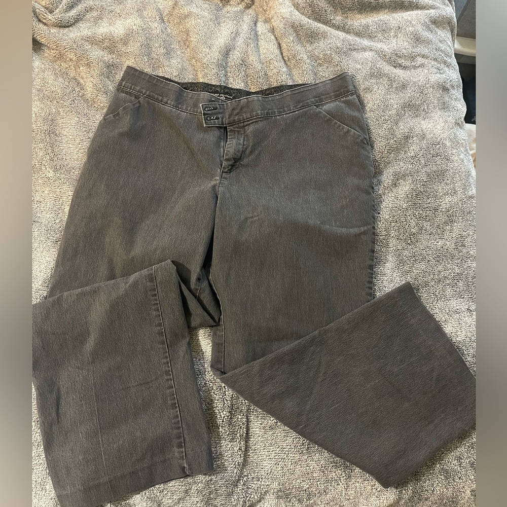 Women's size 16 Lee black denim wide leg. No gap waist band.